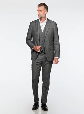 Brushed Charcoal Wool Suit