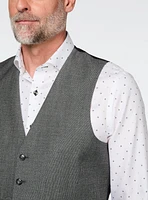 Brushed Charcoal Wool Vest