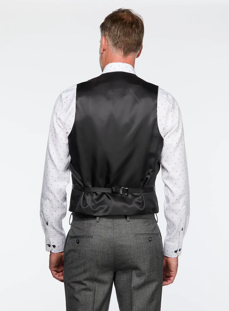 Veste en laine brossée charbon
