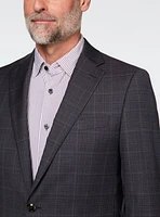 Brown and Navy Windowpane Suit