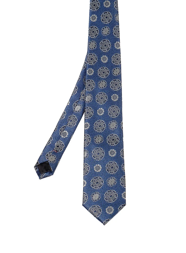 Blue Floral Tie