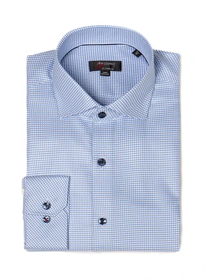 Houndstooth Print Non-Iron Shirt