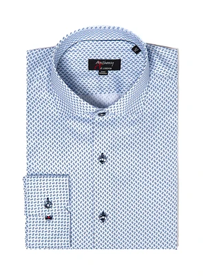 Waves Print Non-Iron Dress Shirt