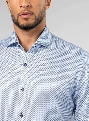 Waves Print Non-Iron Dress Shirt