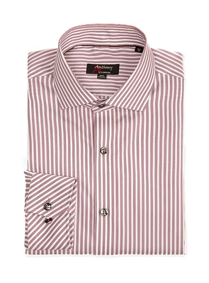 Pink Stripes Print Non-Iron Dress Shirt