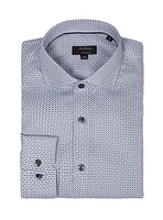 Micro Check Print Non-Iron Shirt