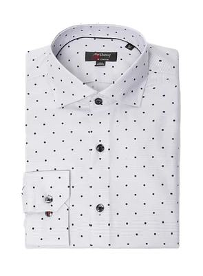 Micro Flower Print Non-Iron Dress Shirt