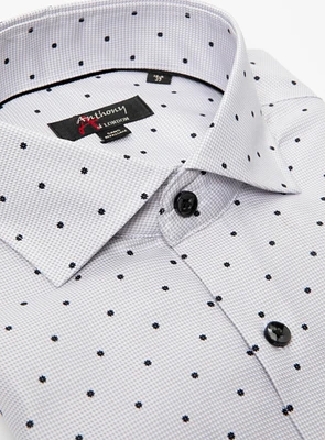 Micro Flower Print Non-Iron Dress Shirt