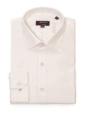 Chemise sans repassage en sergé uni