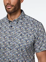Chemise blanche à motif de cercles