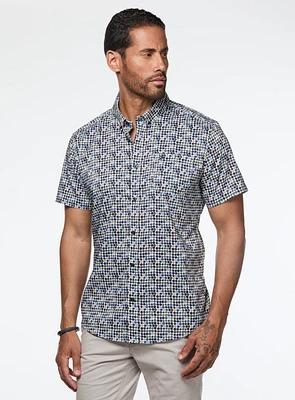 Circles Print White Shirt