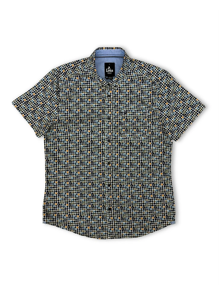 Circles Print White Shirt