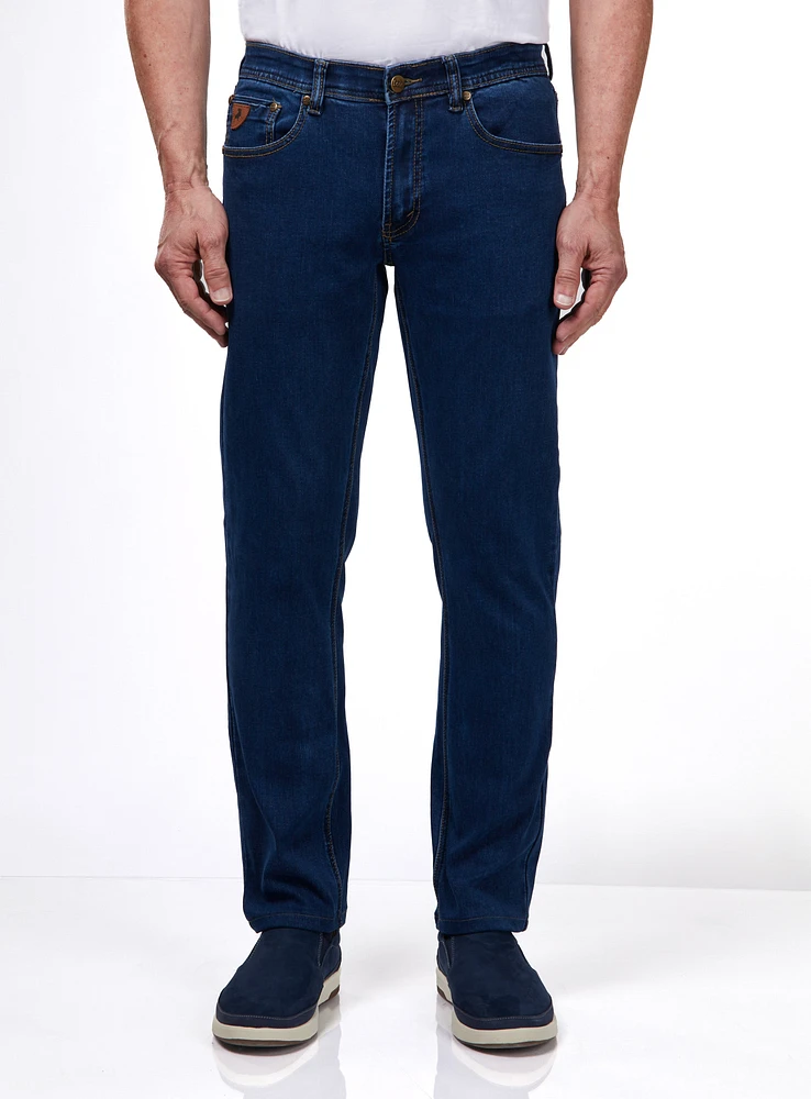 Contrast Stitch 'Peter Slim' Jeans