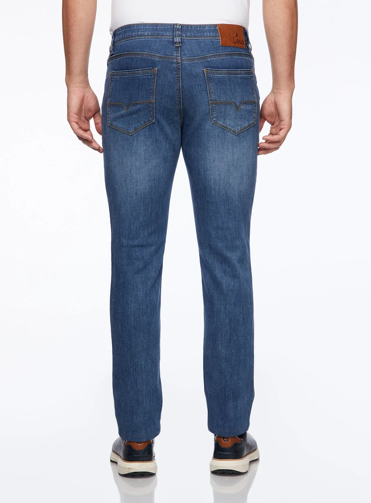 Washed Effect 'Peter Slim' Jeans