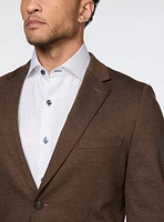 Complet cognac en tricot extensible