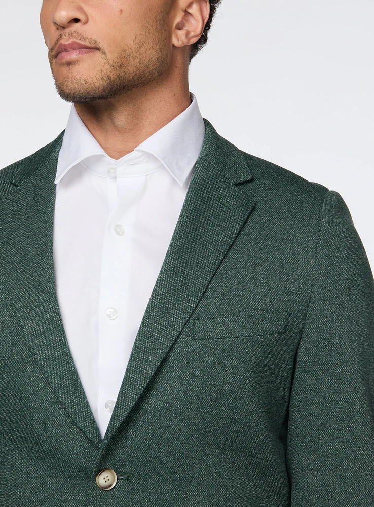 Green Stretch Knit Suit