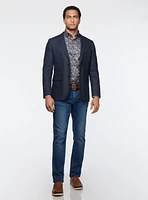 Veston marine à micro texturé