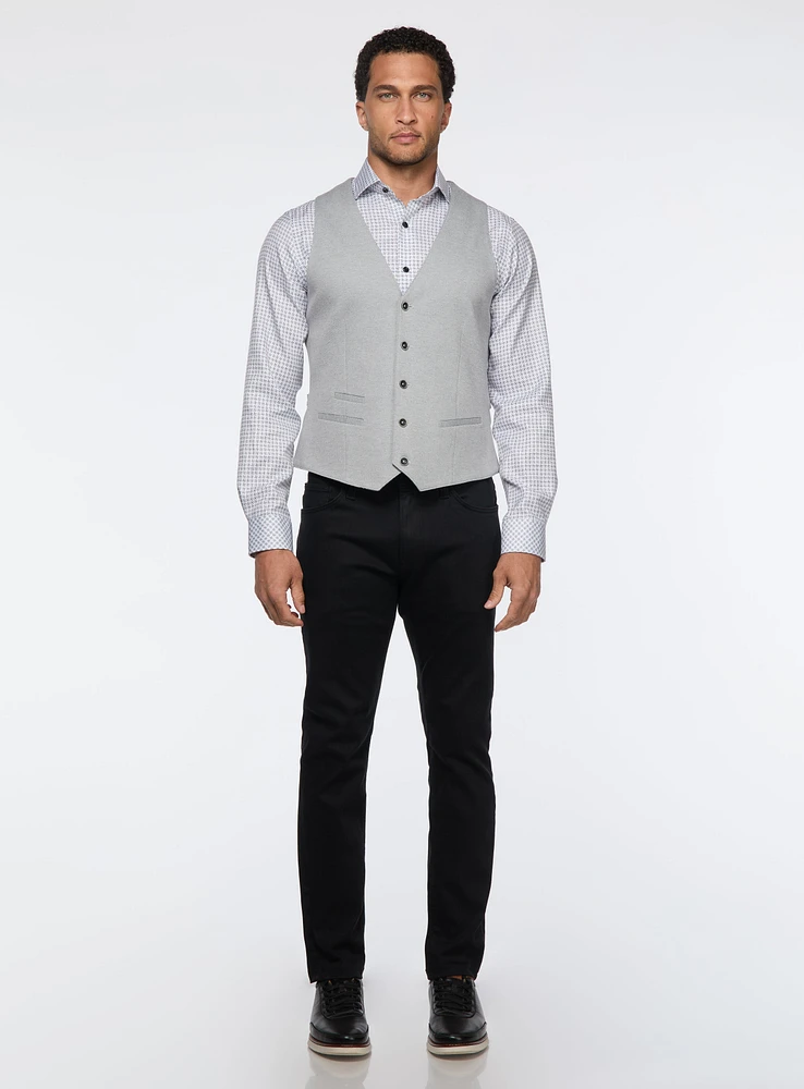 Grey Twill Vest