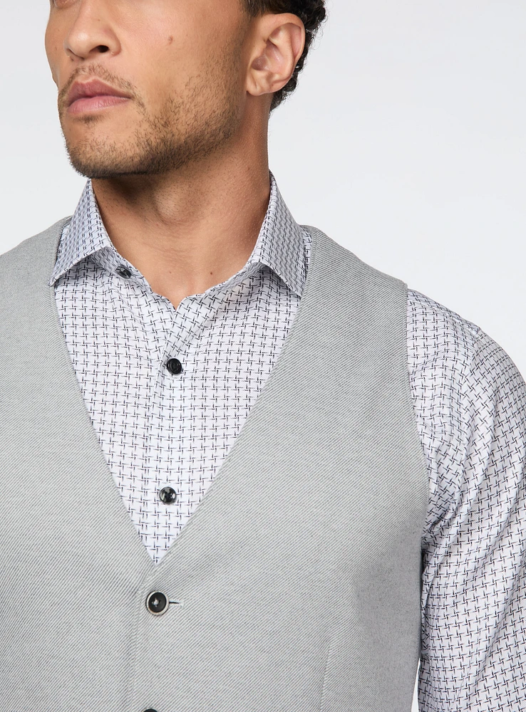 Veste en sergé gris