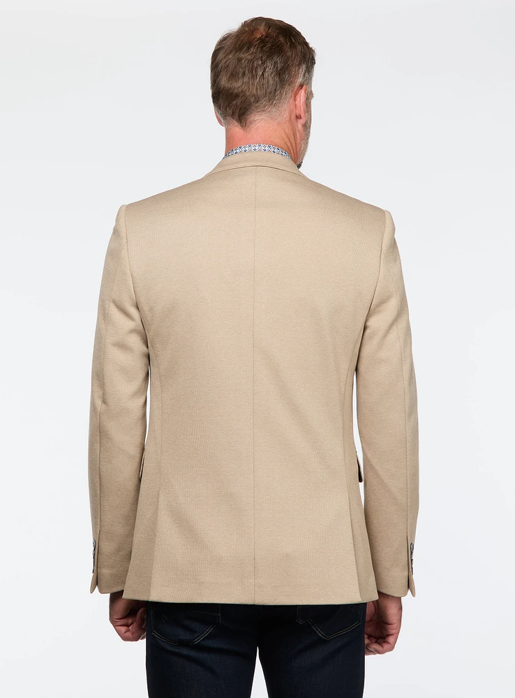 Veston beige à micro texturé
