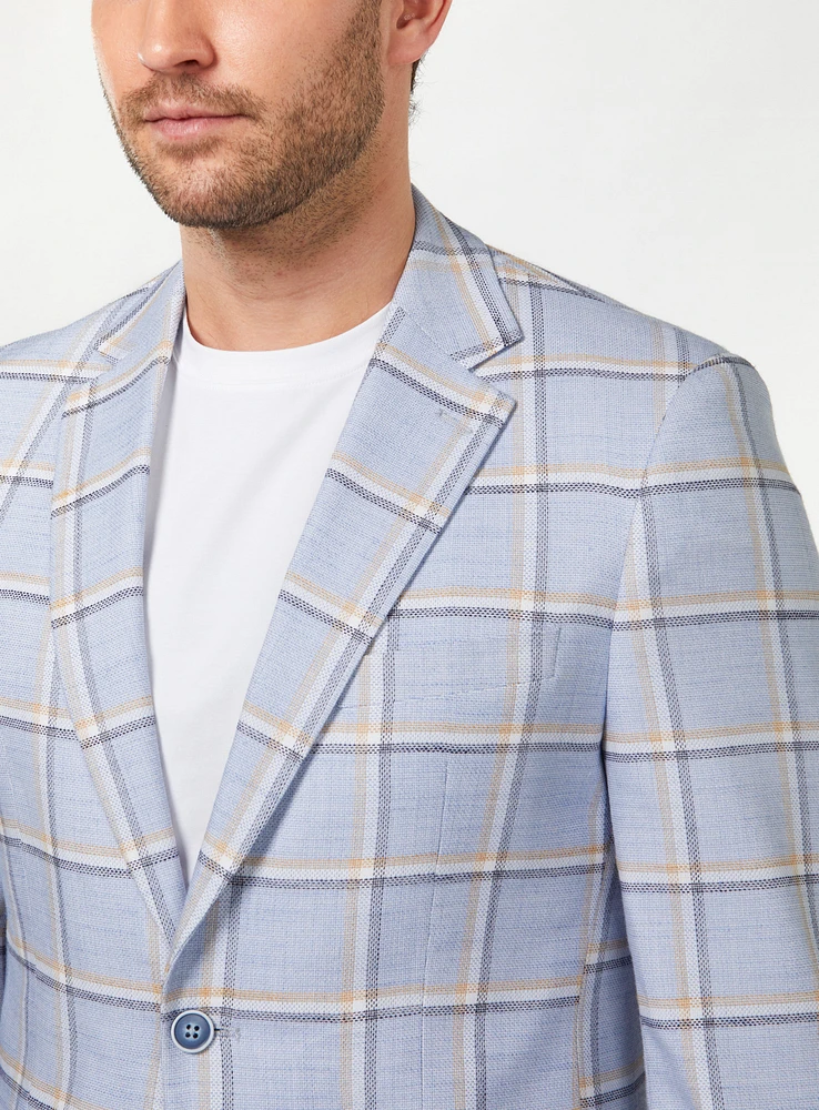 Checked Light Blue Sport Jacket