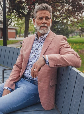 Red Striated Sport Jacket
