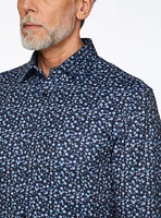 Navy Multi Flowers Print Shirt