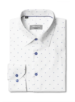 Micro Circle Print Dress Shirt