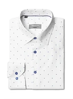 Micro Circle Print Dress Shirt