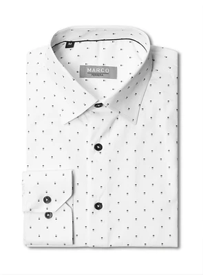 Micro Dot Print Dress Shirt