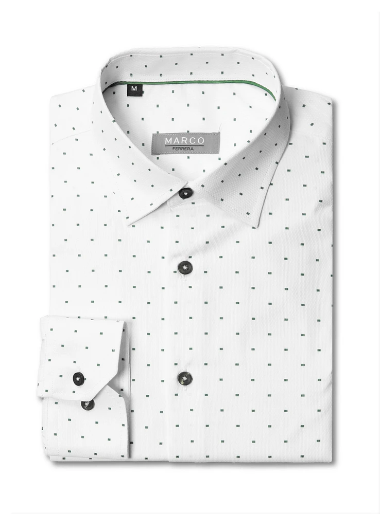 Chemise habillée à imprimé de micro points