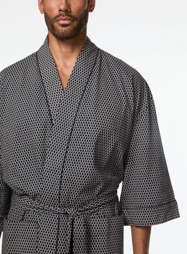 Robe de chambre à motif géométrique