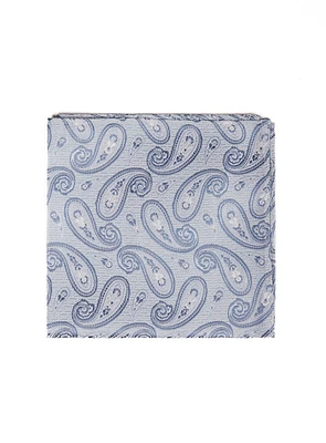 Mouchoir de poche bleu à motif paisley