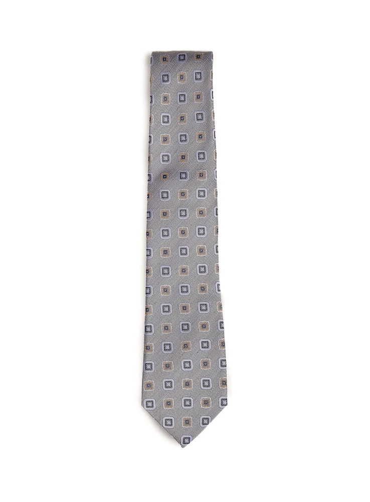 Grey Medallions Tie