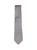 Grey Medallions Tie