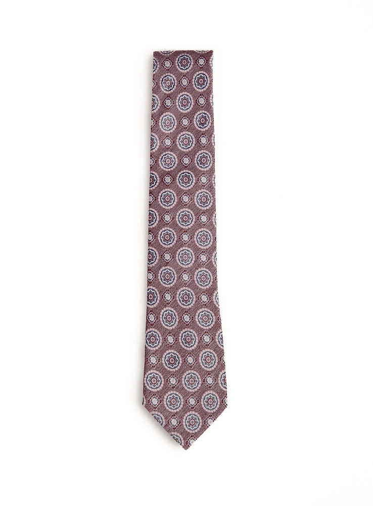 Pink Medallions Tie