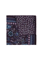 Purple Paisley Reversible Pocket Square