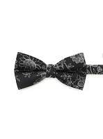 Tonal Flowers Black Bow Tie