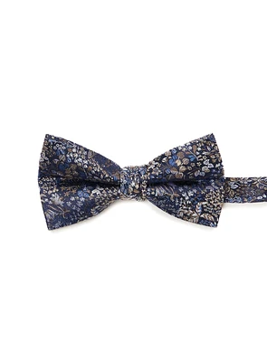 Cognac Flowers Navy Bow Tie