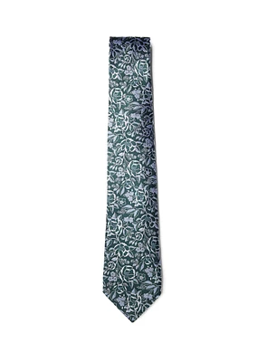 Green Floral Tie