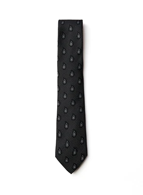 Micro Paisley Black Tie