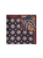 Paisley and Medallion Reversible Pocket Square