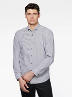 Chemise extensible à imprimé de micro-rayures