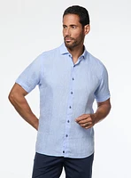 Chemise manches courtes en lin