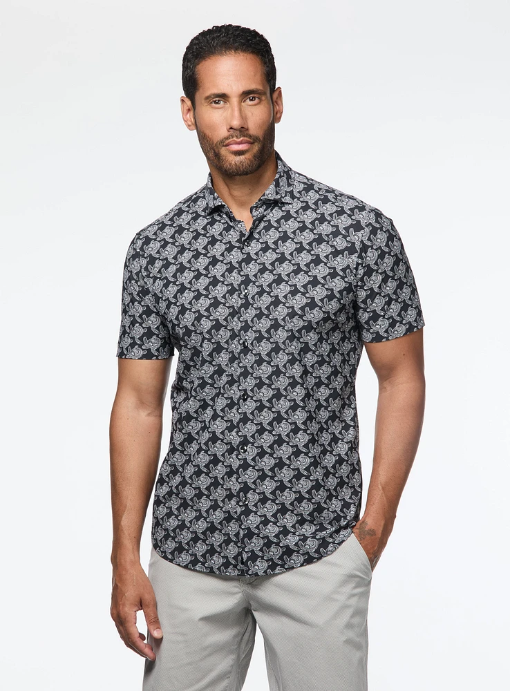 Chemise extensible à imprimé de tortues