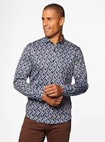 Chemise satinée à imprimé sablier