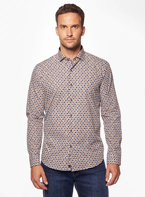 Canine Print Poplin Shirt