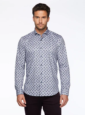 Paisley Print Stretch Shirt