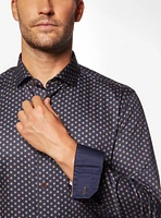 Chemise satinée à imprimé camée