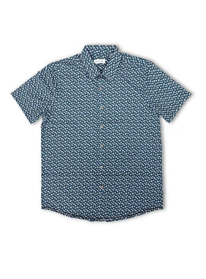 Micro Palm Trees Stretch Shirt